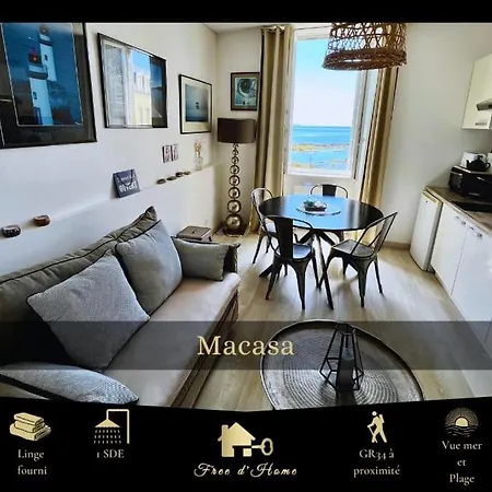 Appartement Macasa, Vue Mer, Cosy, Parking Prive, Gr34 2 Personnes Clohars-Carnoët